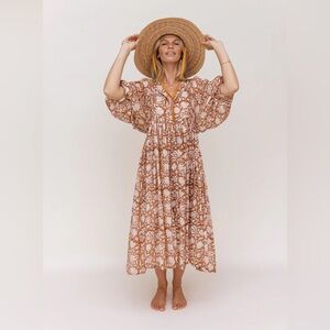 Daughters of India Kyra MIDI dress in Carmel